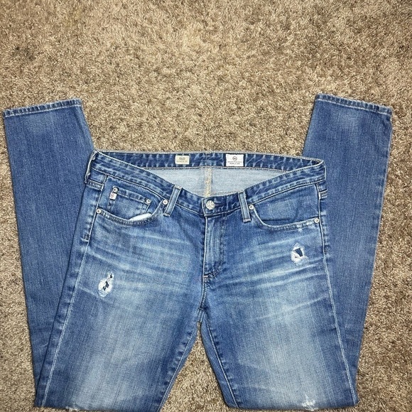 Stilt cigarette leg by AG distressed jeans size 29R - Picture 2 of 4